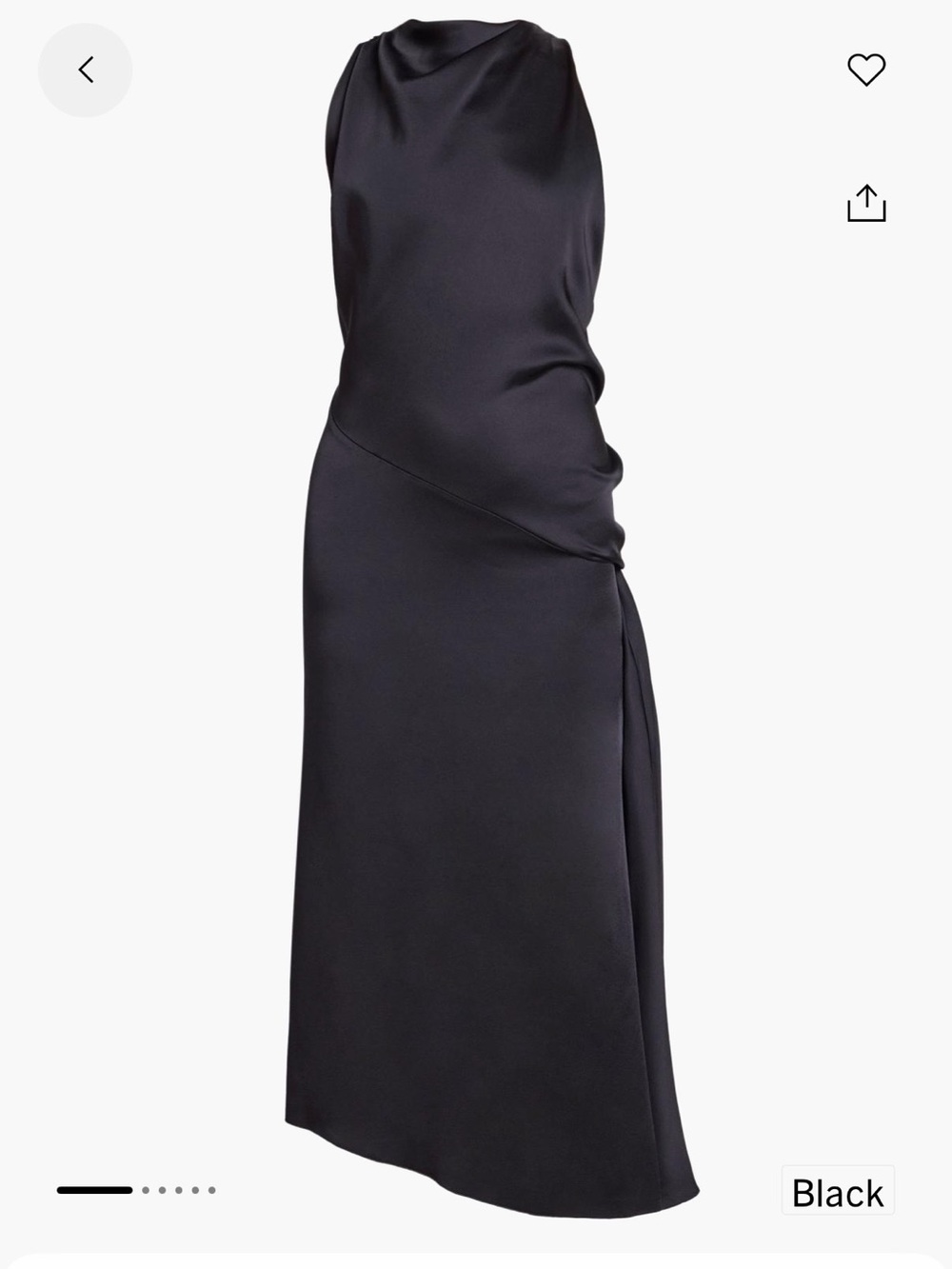 NWT Victoria Beckham Twist-Detail Satin midi dress size US 2/UK 6